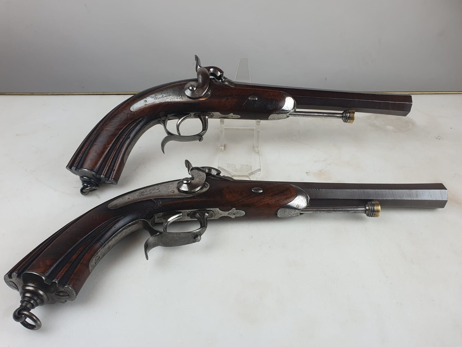 Pair of percussion pistols, 2nd Republic