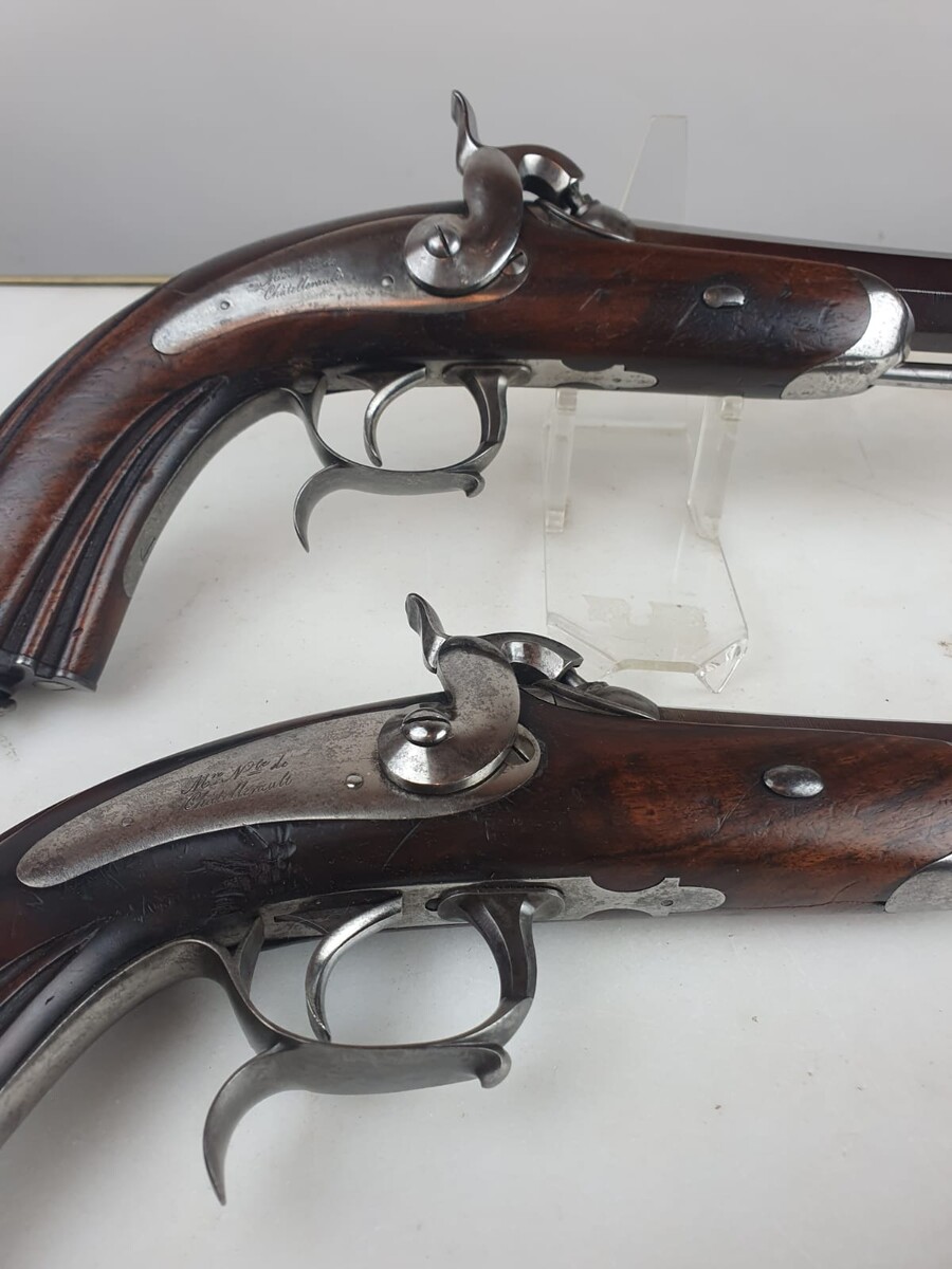 Pair of percussion pistols, 2nd Republic