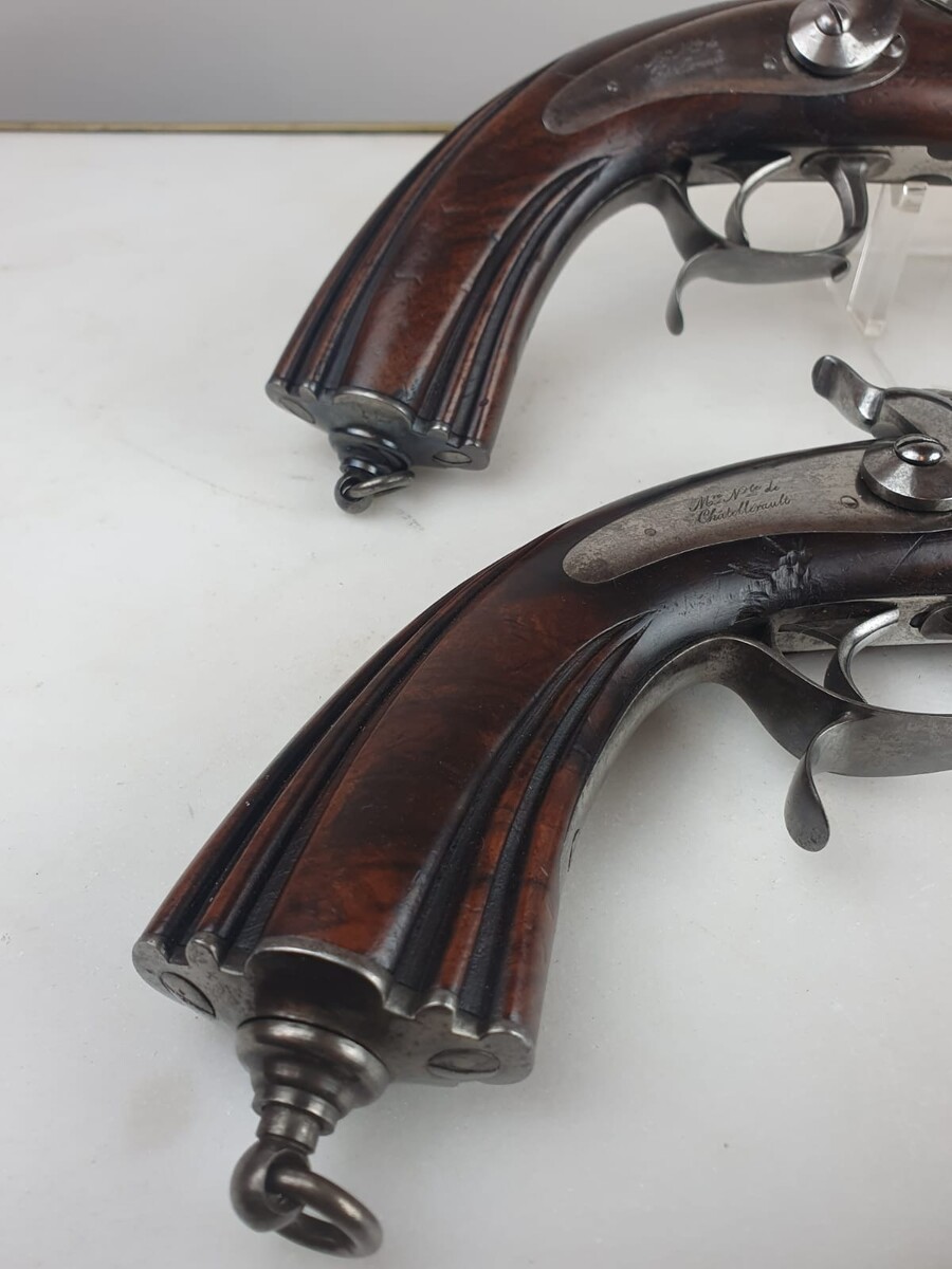 Pair of percussion pistols, 2nd Republic