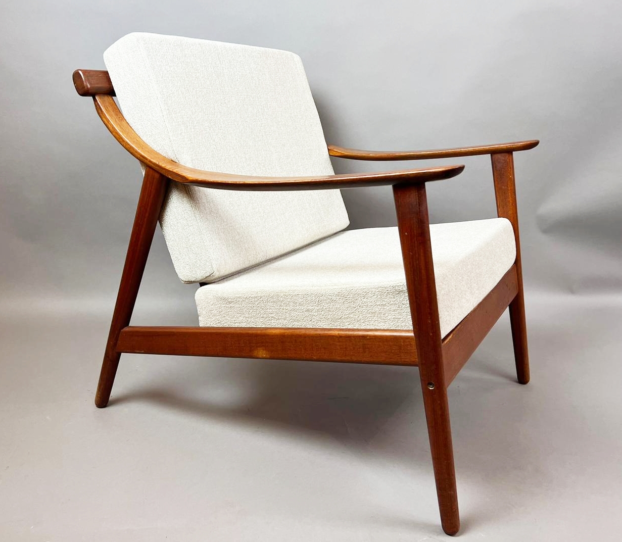 Pair of Scandinavian teak armchairs, 1950s