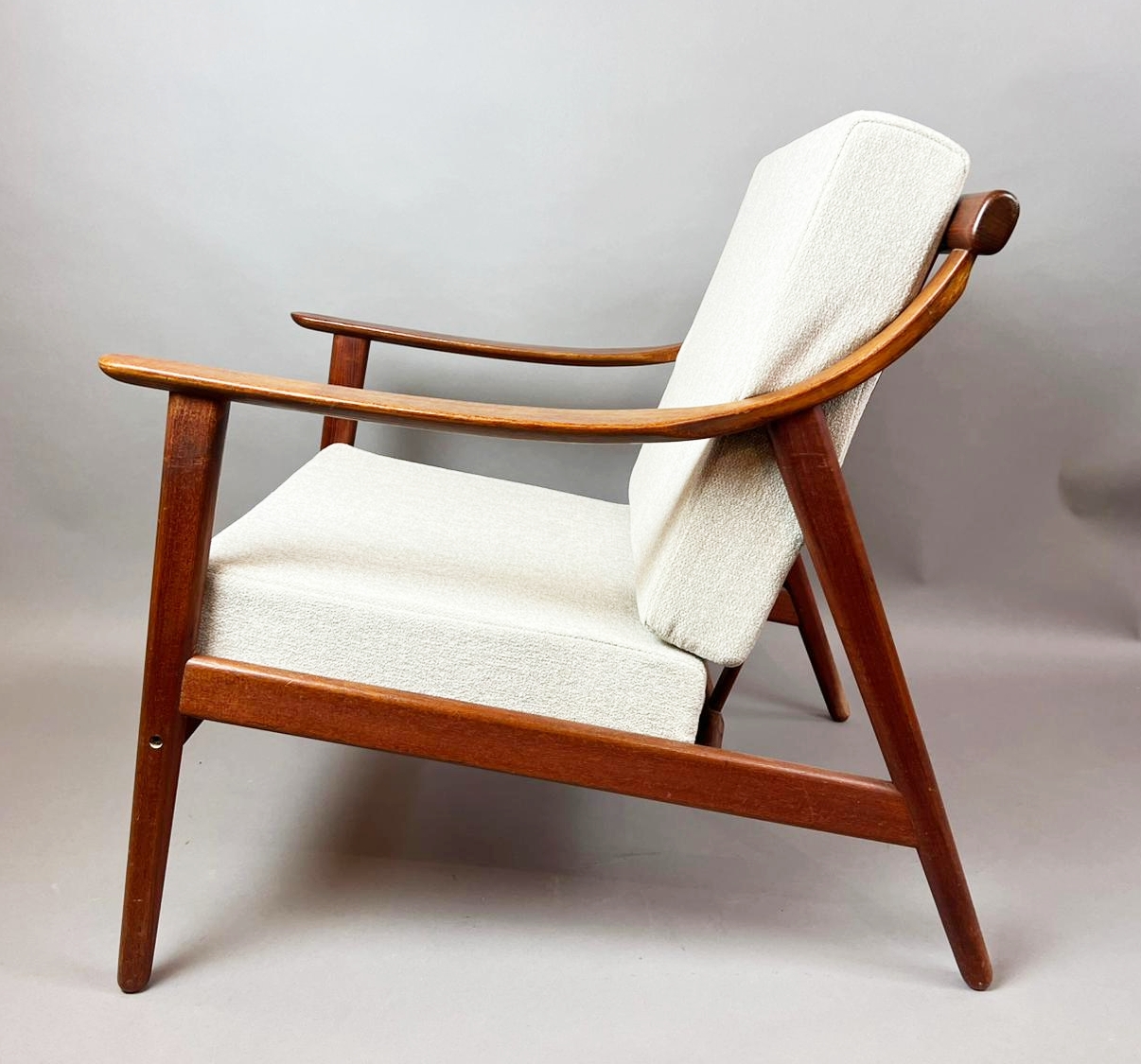 Pair of Scandinavian teak armchairs, 1950s
