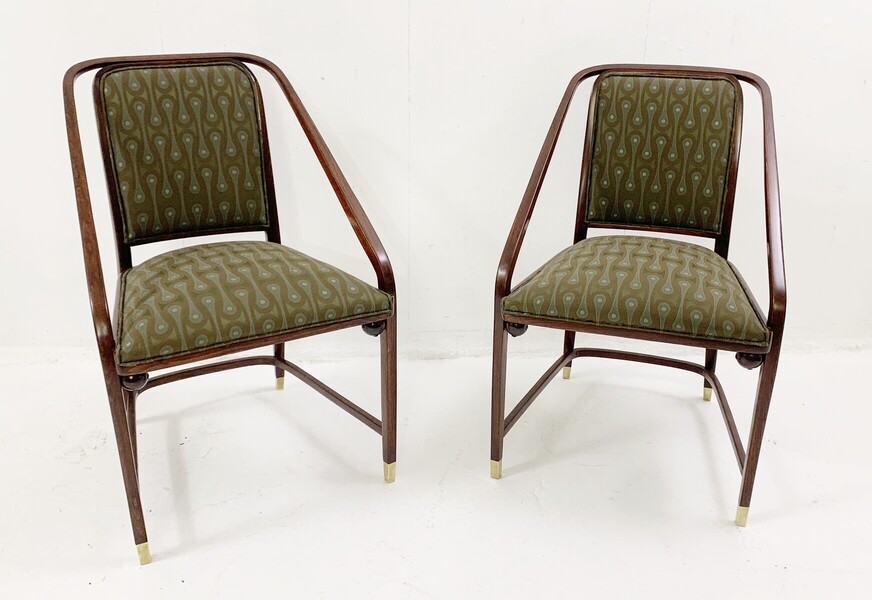 Pair of Secessionist armchairs - Vienna c1903 - Josef Hoffmann for Jacob § Josef Kohn
