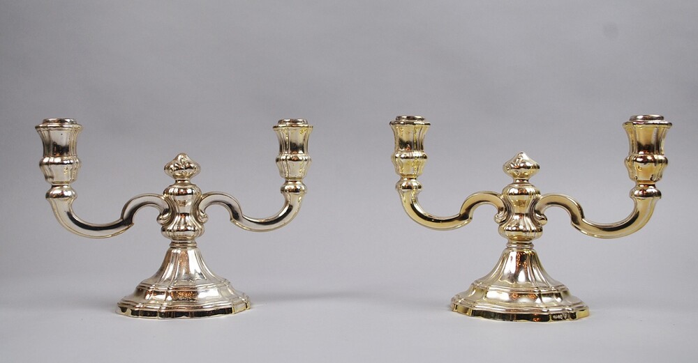 Pair of silver candlesticks