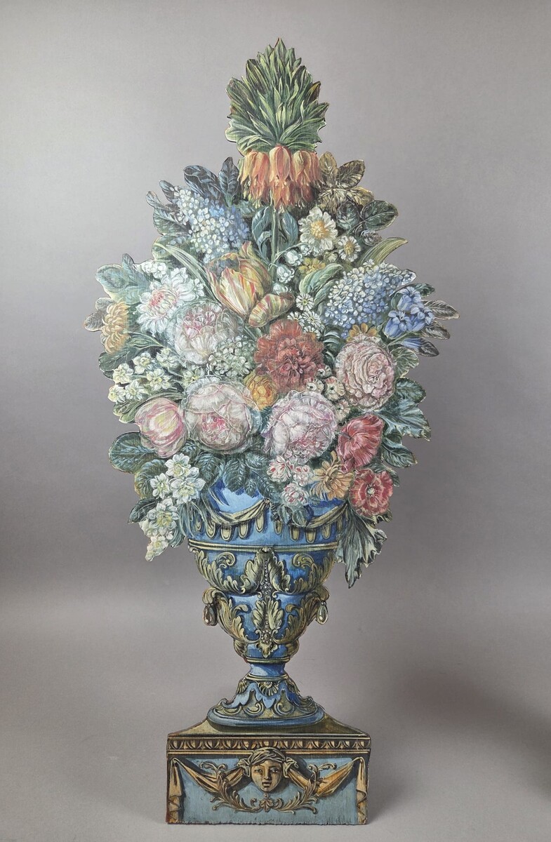 Pair of trompe l'oeil panels, early 20th century