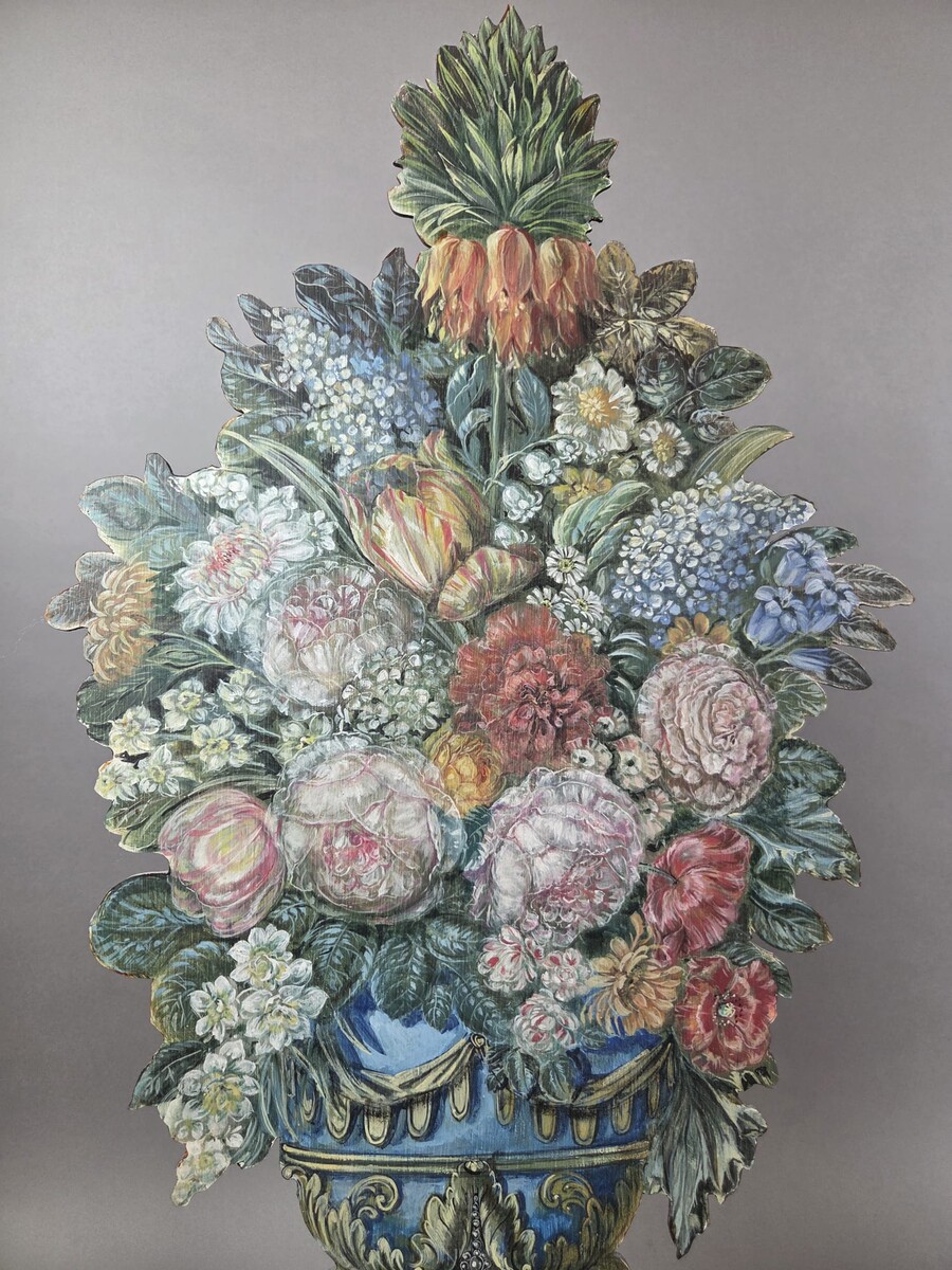 Pair of trompe l'oeil panels, early 20th century