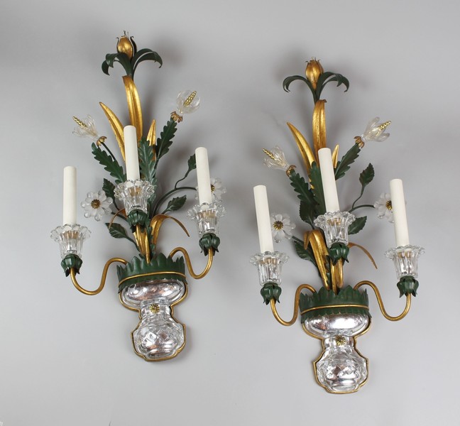 Pair of wall lights in the style of Maison Baguès