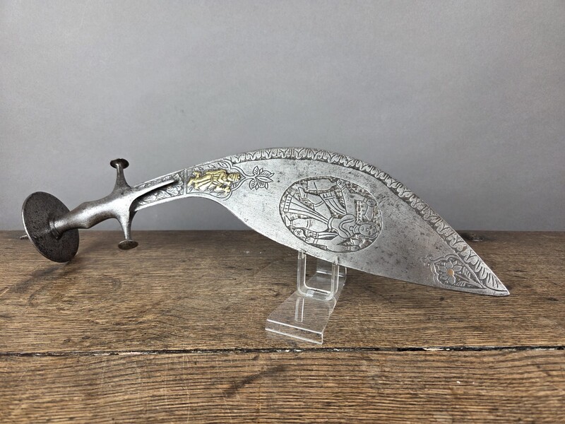 Parade kukric, finely decorated blade, India late 19th century