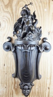 Patinated bronze fountain, 19th century