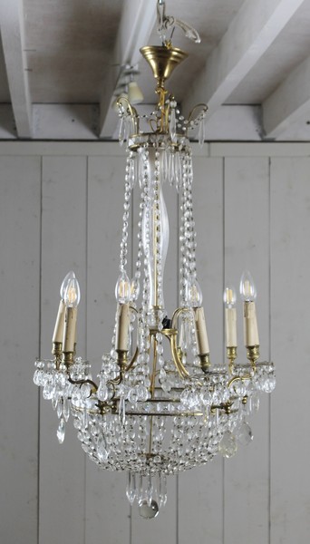 Pendant and bronze chandelier