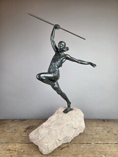Pierre le Faguays, Max le Verrier Bronze with green patina 