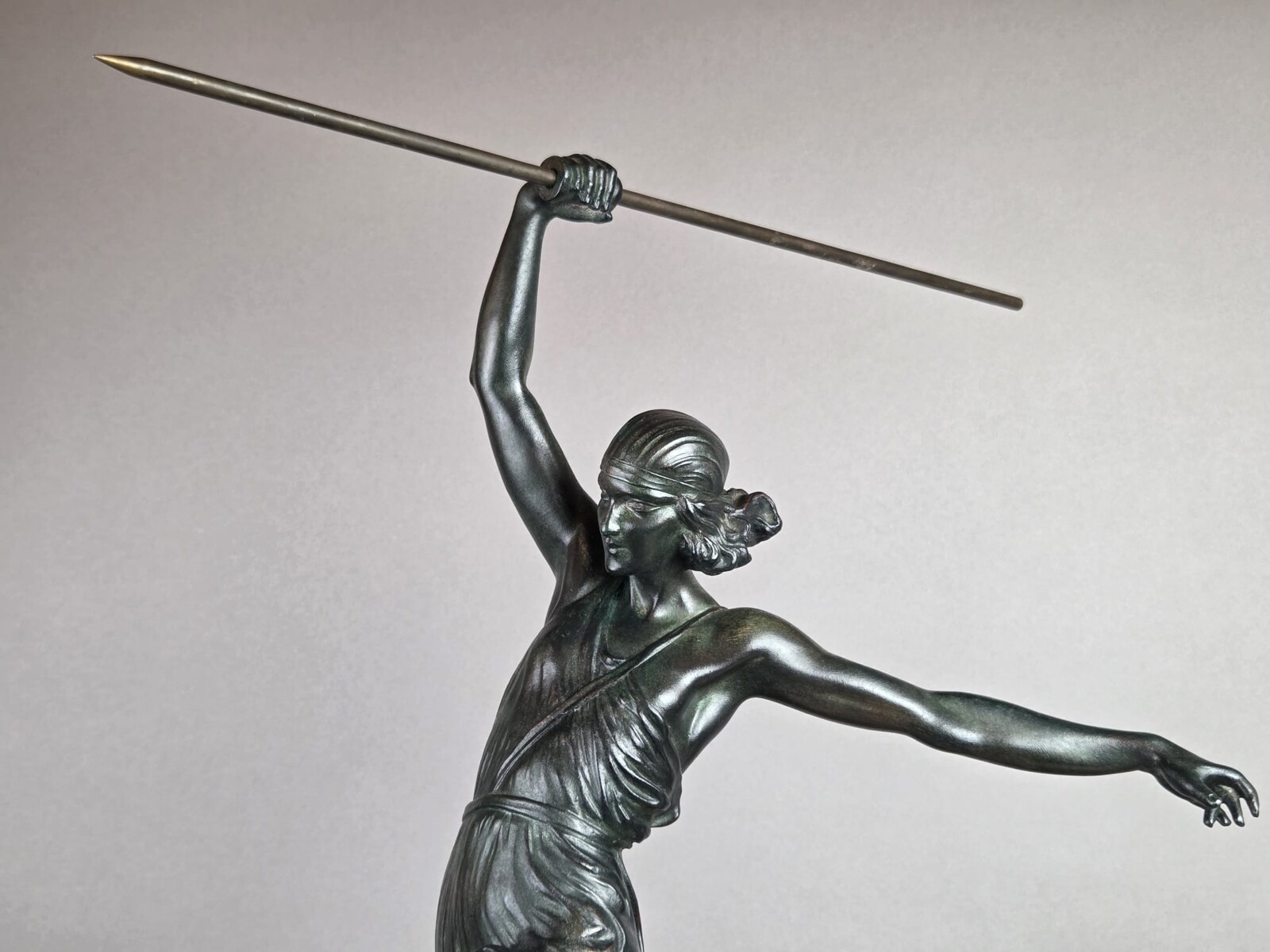 Pierre le Faguays, Max le Verrier Bronze with green patina 