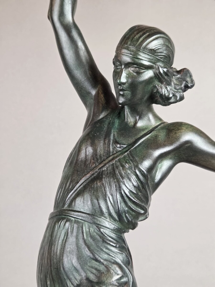 Pierre le Faguays, Max le Verrier Bronze with green patina 