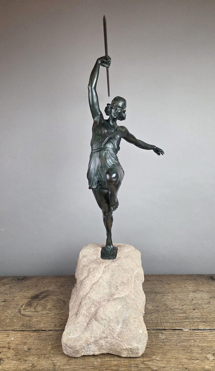 Pierre le Faguays, Max le Verrier Bronze with green patina 