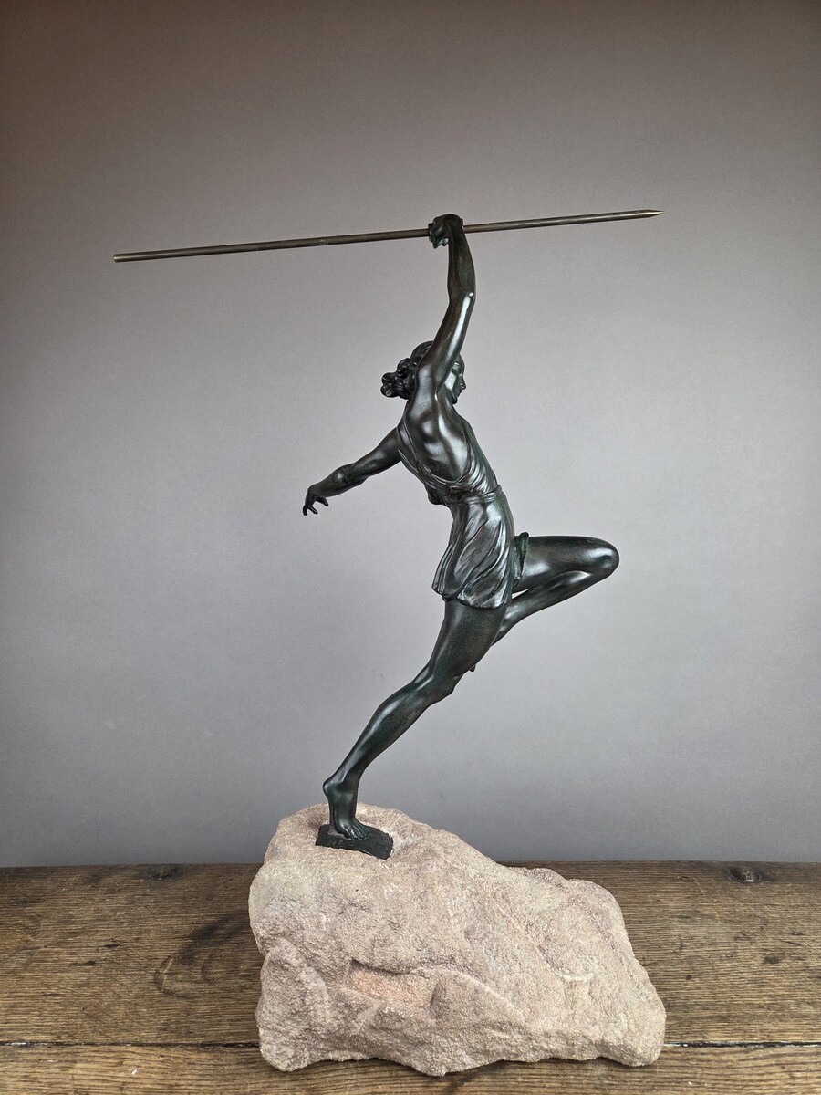 Pierre le Faguays, Max le Verrier Bronze with green patina 