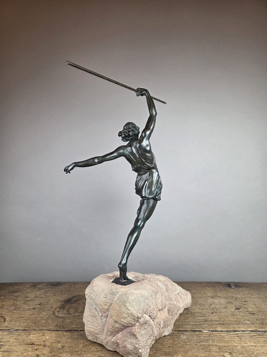 Pierre le Faguays, Max le Verrier Bronze with green patina 