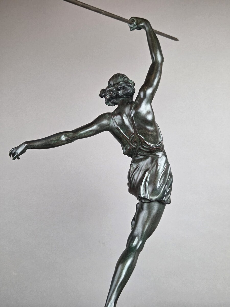 Pierre le Faguays, Max le Verrier Bronze with green patina 
