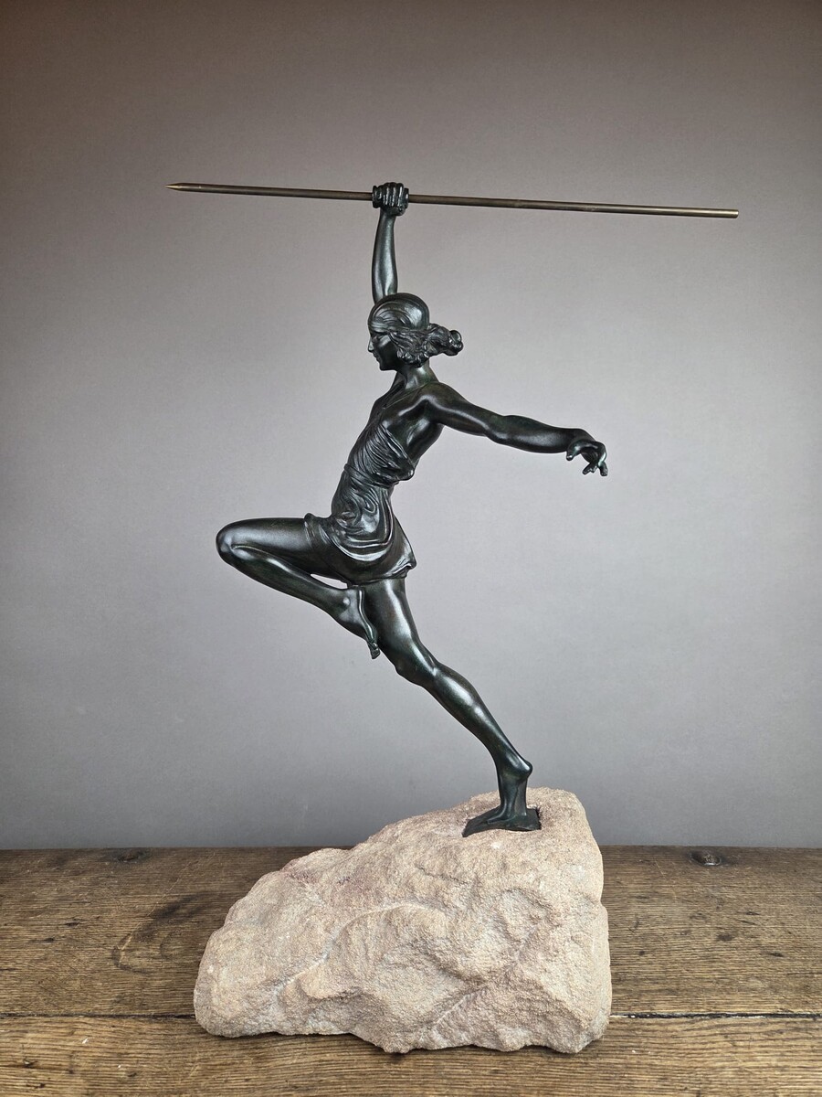 Pierre le Faguays, Max le Verrier Bronze with green patina 