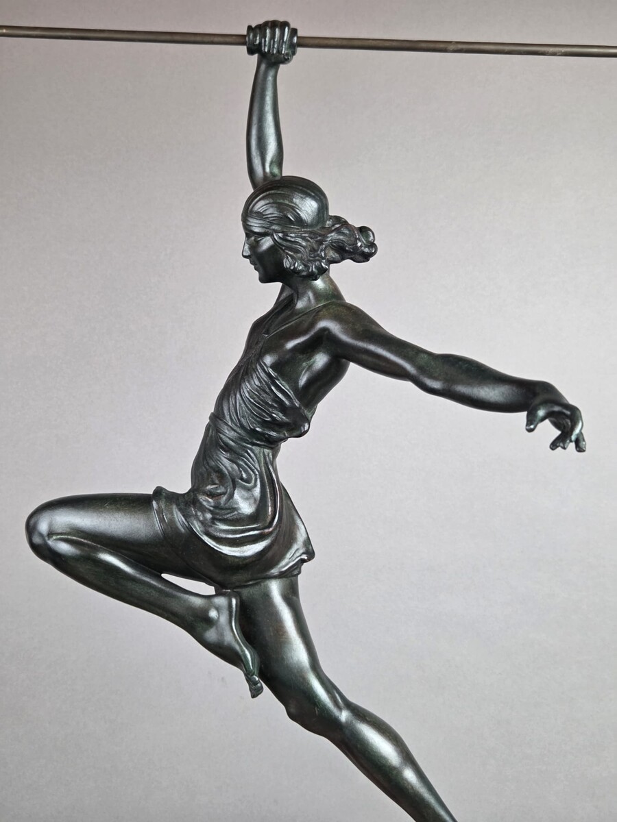 Pierre le Faguays, Max le Verrier Bronze with green patina 