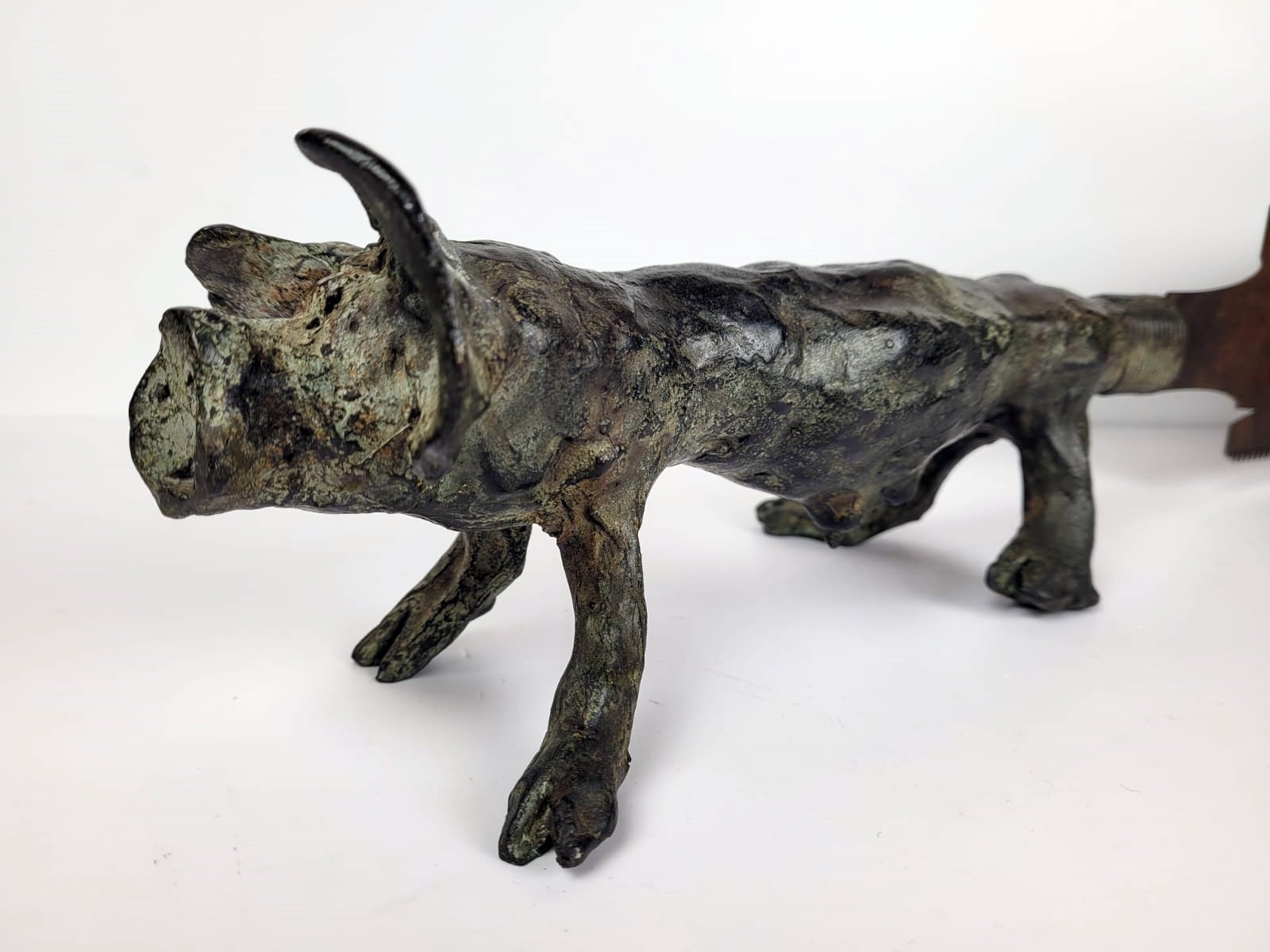 pig sculpture - bronze saw - unusual object