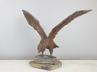 PINTENS Roger, Falcon in wrought iron and copper