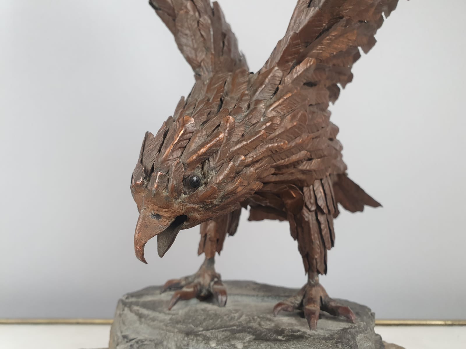 PINTENS Roger, Falcon in wrought iron and copper