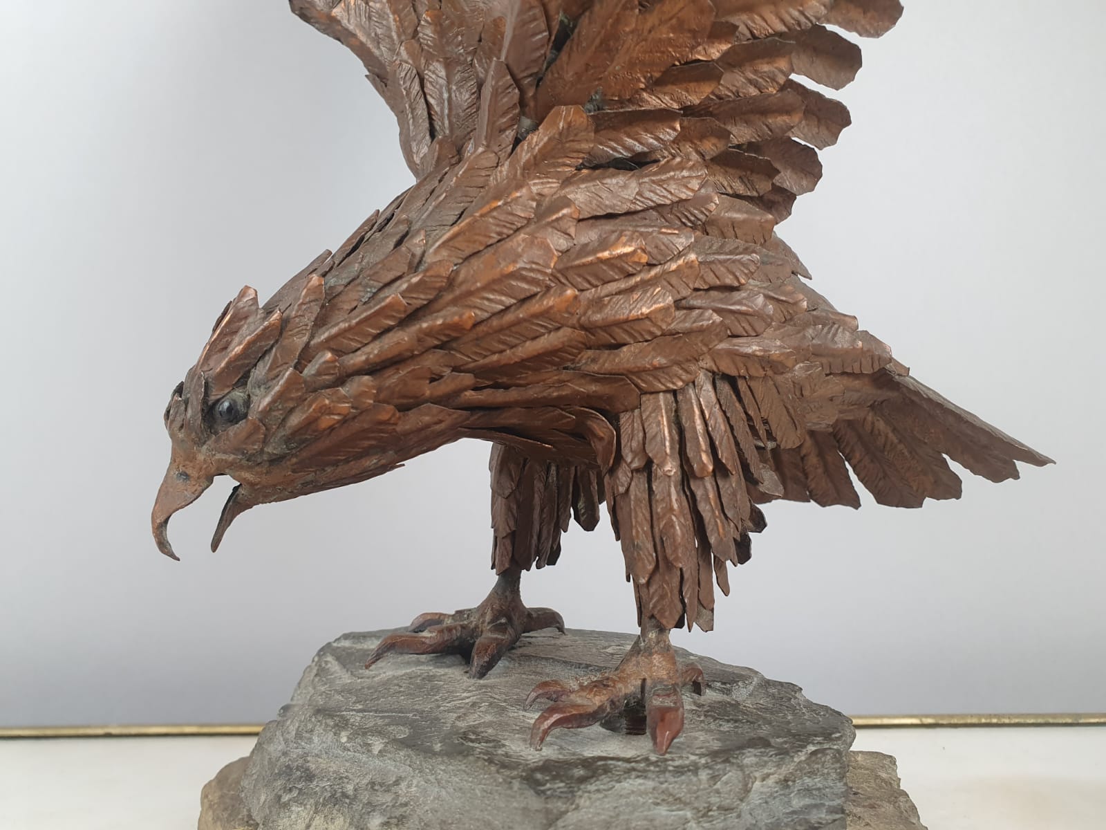 PINTENS Roger, Falcon in wrought iron and copper