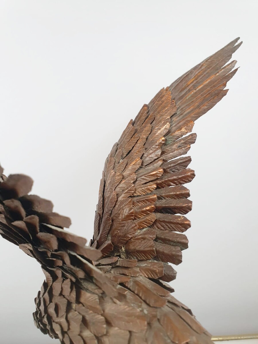 PINTENS Roger, Falcon in wrought iron and copper