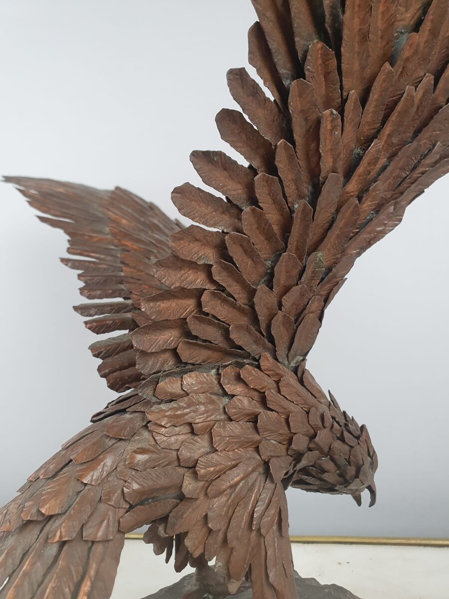 PINTENS Roger, Falcon in wrought iron and copper