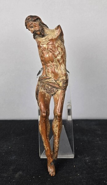 Polychrome carved wooden Christ, 18th