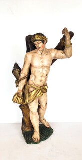 Polychrome sculpture of Saint Sebastian - 18th century