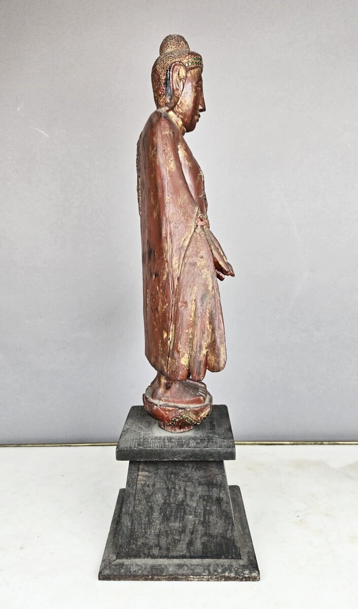 polychrome wooden Buddha, 19th century 