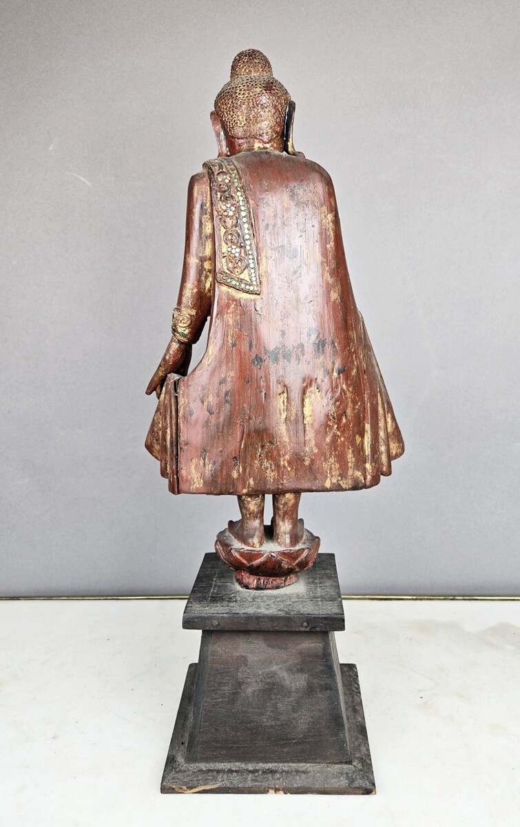 polychrome wooden Buddha, 19th century 