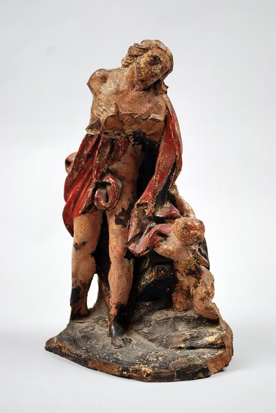 Polychromed terracotta sculpture, 17th C.