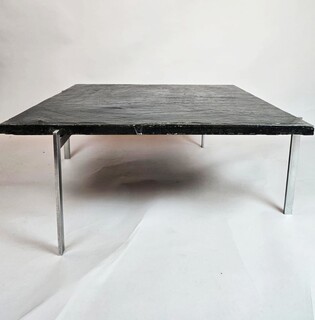 Poul Kjrholm coffee table with black slate top, 1960s