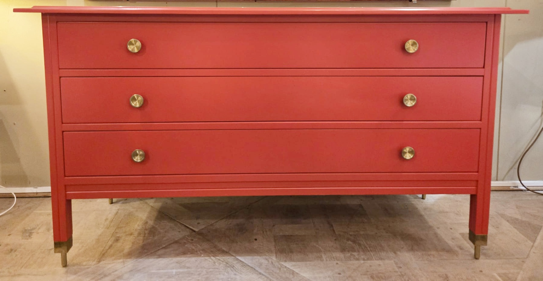 Red chest of drawers, Carlo de Carli, 1960s