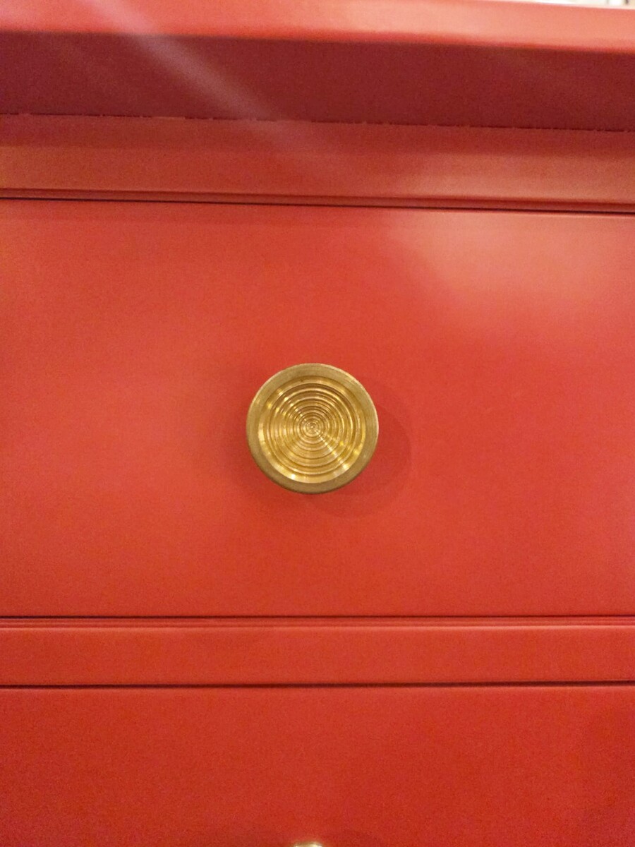 Red chest of drawers, Carlo de Carli, 1960s