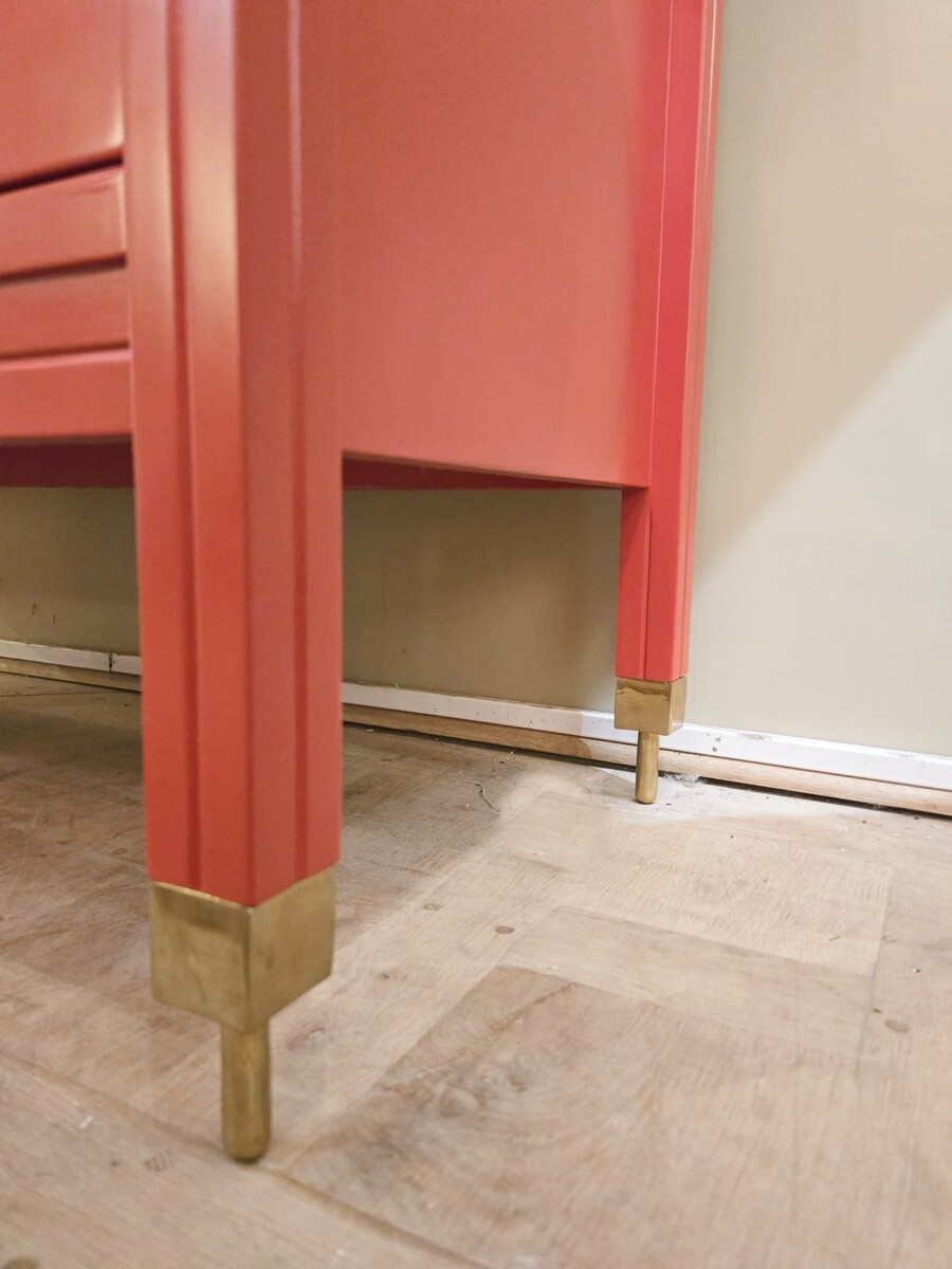 Red chest of drawers, Carlo de Carli, 1960s