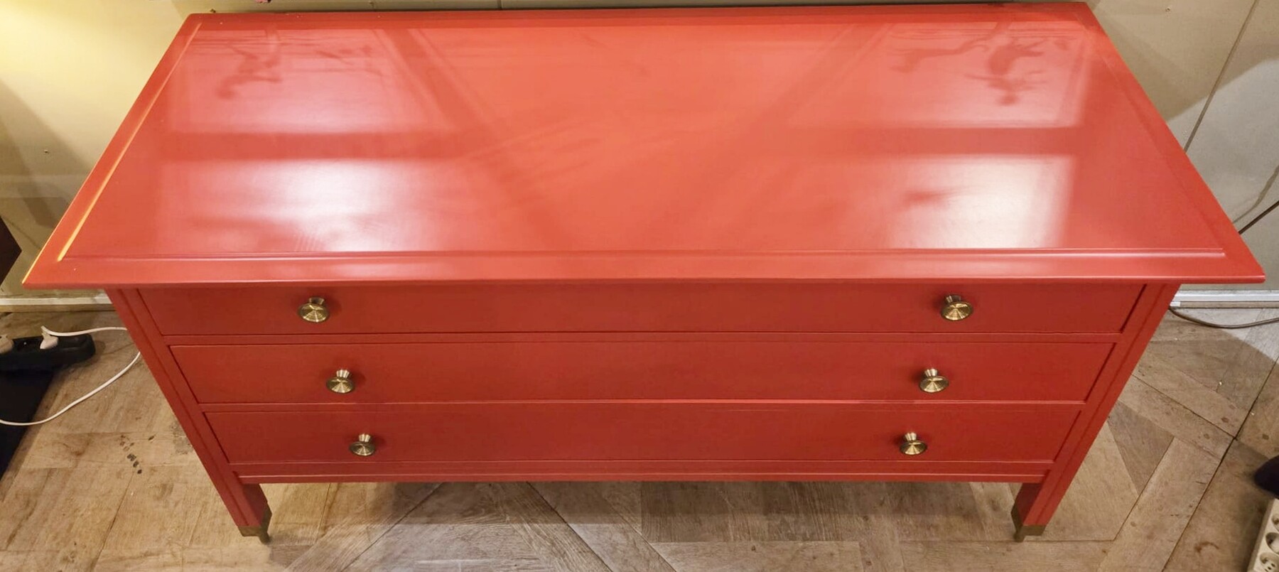 Red chest of drawers, Carlo de Carli, 1960s