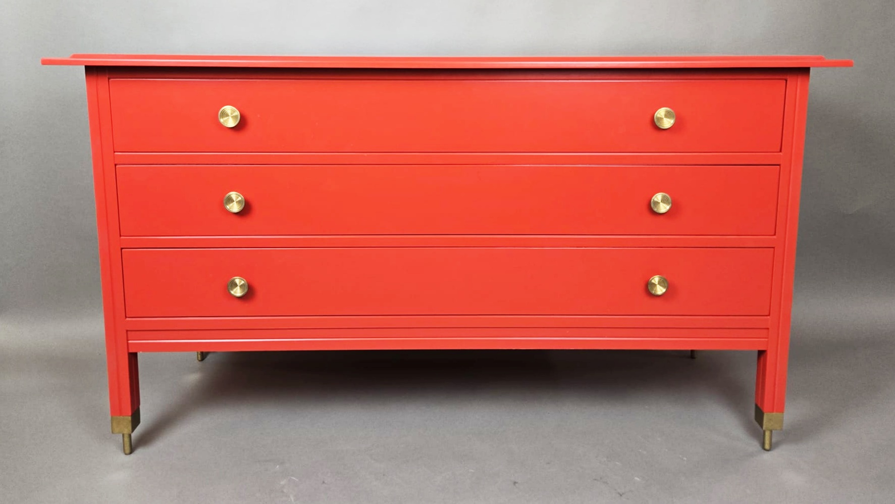 Red chest of drawers, Carlo de Carli, 1960s
