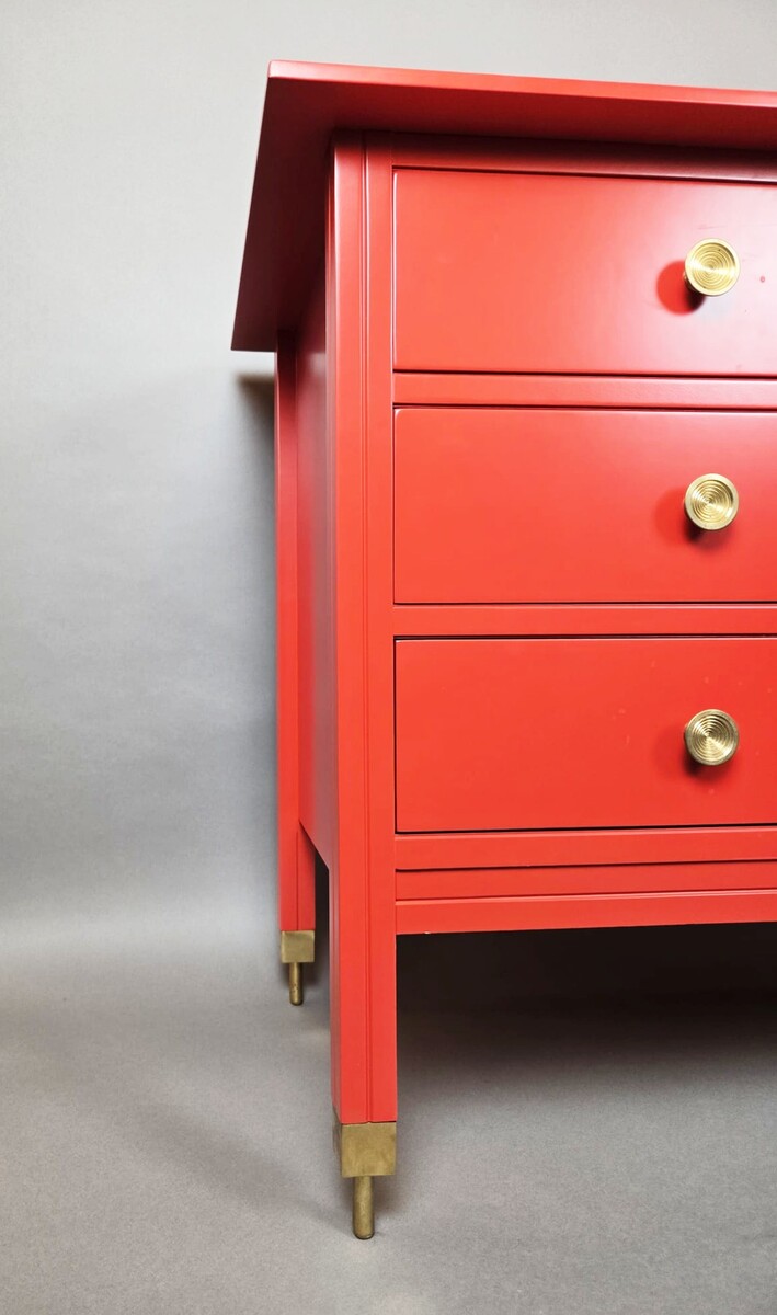 Red chest of drawers, Carlo de Carli, 1960s