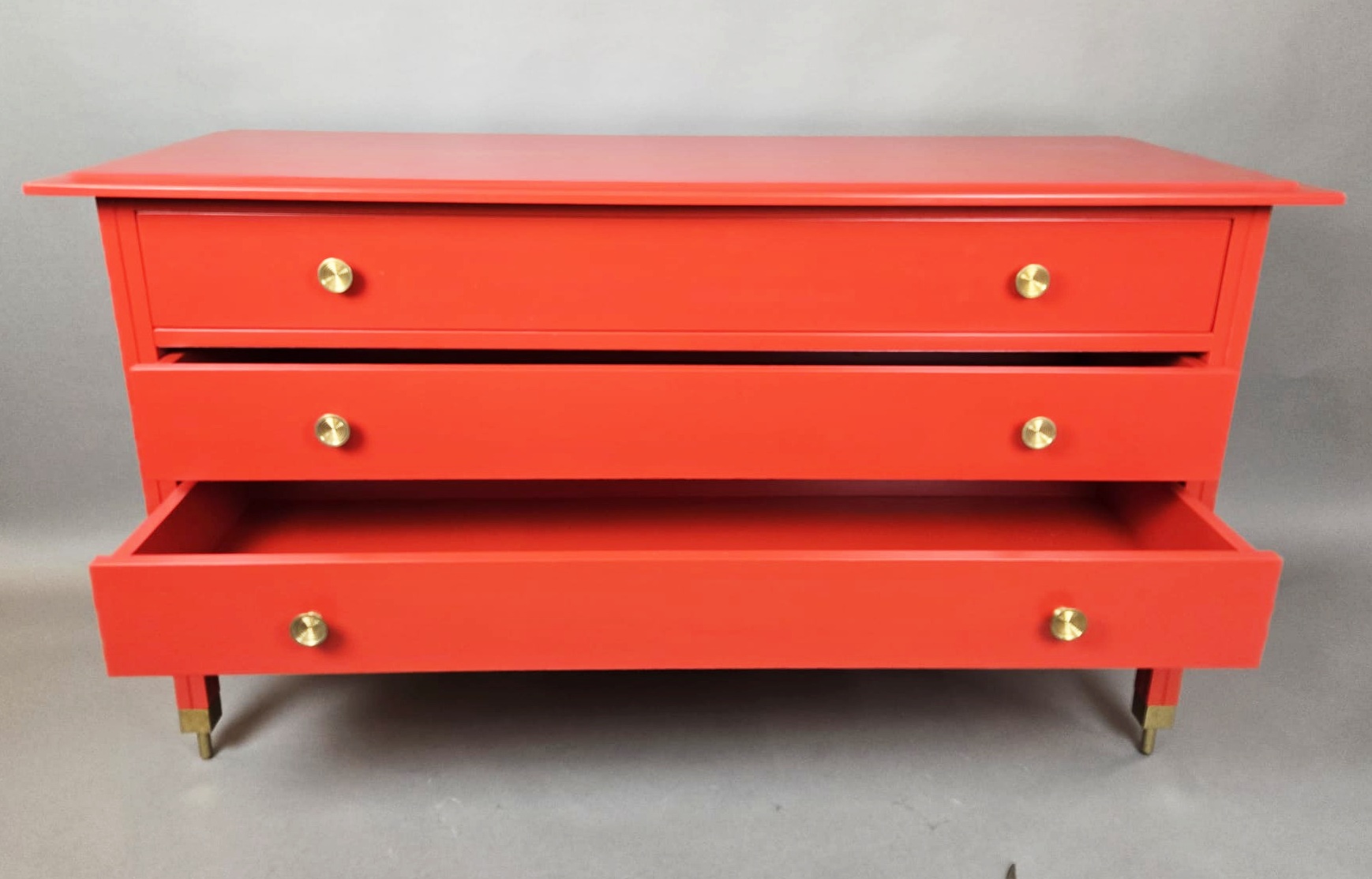 Red chest of drawers, Carlo de Carli, 1960s