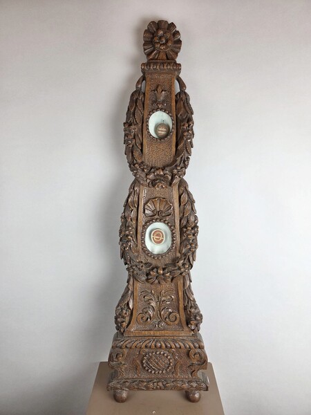 Reliquary, carved wooden frame, 19th