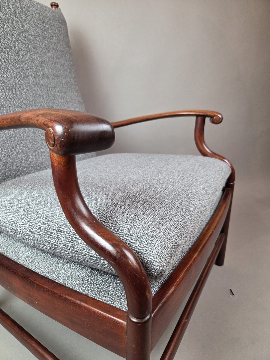 Scandinavian armchair in rosewood, circa 1970