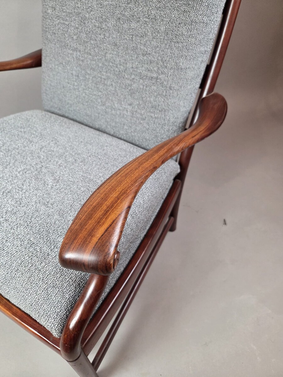Scandinavian armchair in rosewood, circa 1970