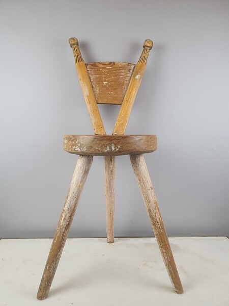 Scandinavian fir stool, Sweden circa 1960