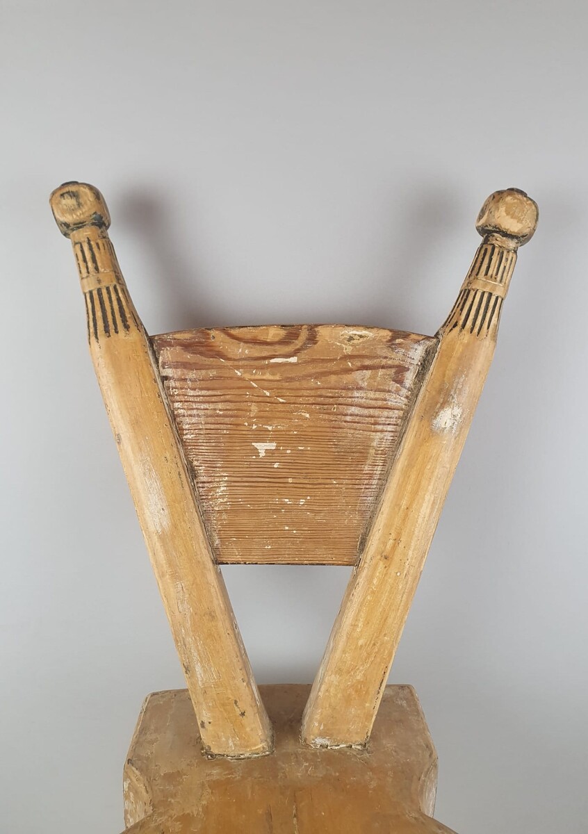 Scandinavian fir stool, Sweden circa 1960