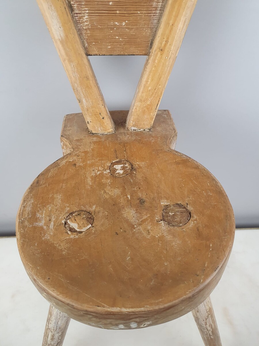 Scandinavian fir stool, Sweden circa 1960