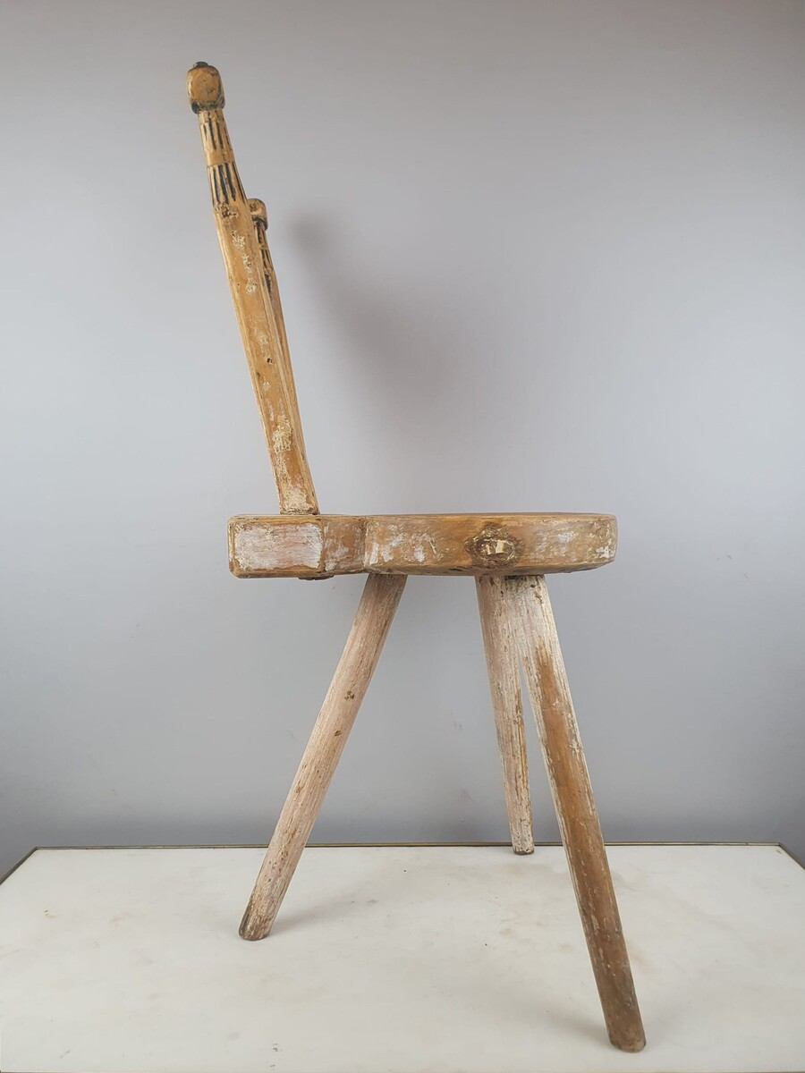 Scandinavian fir stool, Sweden circa 1960