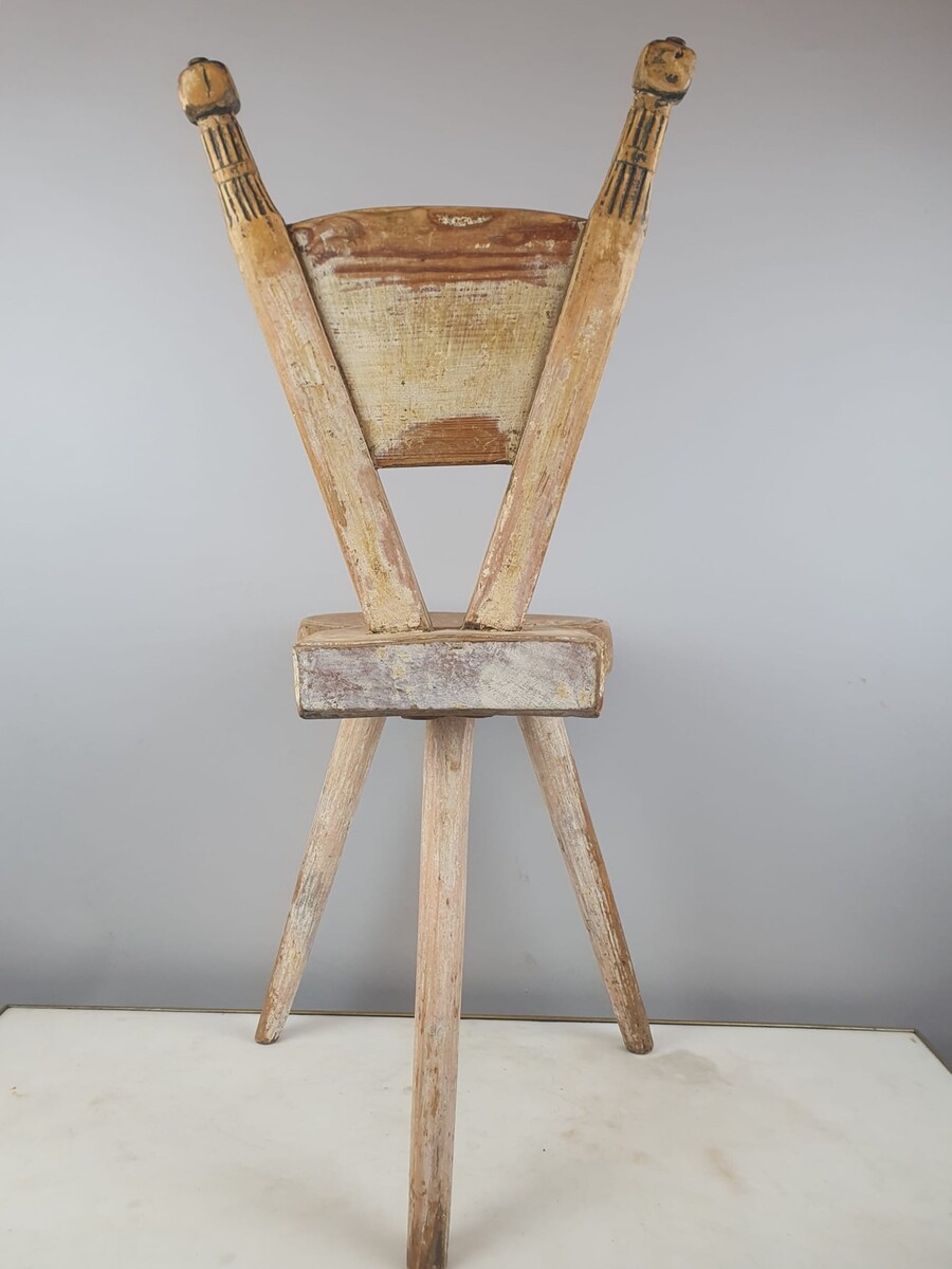 Scandinavian fir stool, Sweden circa 1960