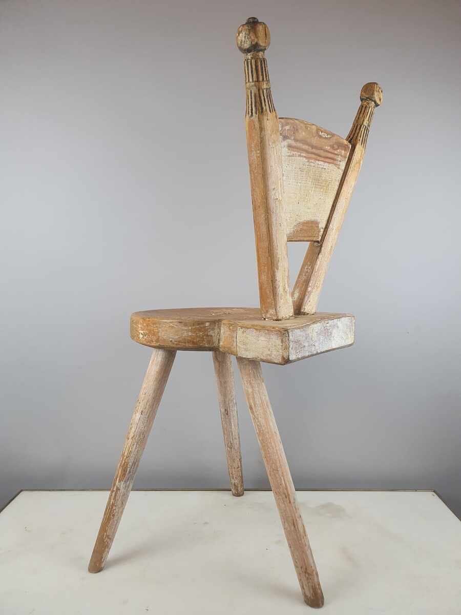 Scandinavian fir stool, Sweden circa 1960